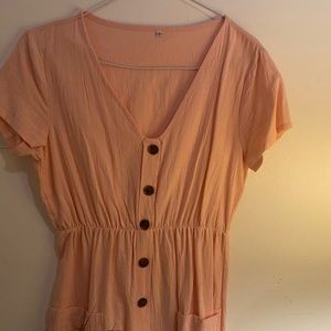 Short sleeve pink dress